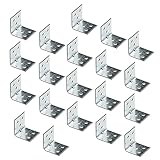 VHG Winkelverbinder mit Sicke 20er Set (30 x 30 x 30 x 1.5)- 90 Grad L Klammern Eckwinkel, Verzinkt Holzverbinder, Verstärkt Schwerlast Winkel Stütze für Holz- Bauwinkel für Möbelverbinder