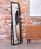 Stand-Ankleidespiegel schwarz 155,8 x 35,8 cm Standspiegel Garderobe Zeitloser eleganter MDF Rahmen