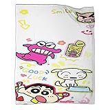 RAKTOV Crayon Shinchan Überwurfdecke für Kinder, Teenager, Erwachsene, 3D-Druck, weiche, Flauschige Decke für Bett, Couch, 150 x 200 cm