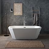 KIAMAMI VALENTINA ACHTECKIGE, Weisse, FREISTEHENDE ACRYL-BADEWANNE | Betty