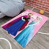 TONATO Kinderzimmer gefrorener Cartoon Teppichtür Matte Kinder Spielen Mat Anna ELSA Wohnzimmer Küche Schlafzimmer Teppich Wohnheimdekor,50 * 80cm