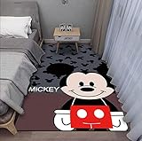 PUREUV Anime Micky Maus Kinderteppich, Schlafzimmer, Haus, Wohnzimmer Teppich, Hochzeit Fußmatte, Rutschfester Teppich Geschenke A339 90×150Cm