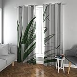 Deertweet Home Moderne Gras-Verdunklungsvorhänge für das Schlafzimmer grüne Vorhänge mit Ösen für das Wohnzimmer superweiche Thermisch isolierte Fenstervorhänge H183xB117