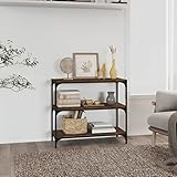 CIADAZ Bücherregal, Regal Kinderzimmer, Bookshelf, Bücher Regal, Mehrzweckregal, Bookcase, Leiterregal, Standregal, Allzweckschrank, Braun Eichen-Optik 80x33x70,5cm Holzwerkstoff Stahl