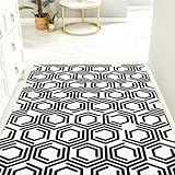 DJHWWD Teppich Mädchen Wohnzimmer Teppich Grau Sechseck Abstrakte Muster Schlafzimmer Anti-Milben Kinderteppich Jungen 120X180Cm Teppich Für Küche 3Ft 11.2''X5Ft 10.9''