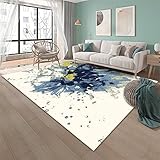 RUGMRZ Area Rug Jugendzimmer Komplett Set Mädchen Teppich Kinderzimmer Blauer Wasser welliger Schlafzimmer Teppich super weiches modernes Design Sofa Set Wohnzimmer 170X240cm