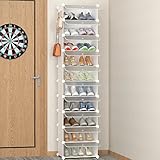 HOMIDEC Schuhregal für 20 Paar Schuhe, Schmale Schuhschrank Schuhaufbewahrung für High Heels, Sportschuhe, Platzsparend Schuh-Organizer für Flur, Schlafzimmer, Ankleidezimmer