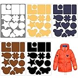 Reparatur Patches Selbstklebende, 5 Blätter Reparatur Patches Nylon, Verschiedene Größen und Formen Daunenjacke Reparatur Patch für Daunenjackenschirm Tent Outerwear Repair