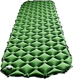 VELYTA Tragbare aufblasbare Isomatte, Nylon-Campingmatte, Outdoor-Luftmatratze, Reisekissen Aufblasbares Kissen