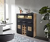 möbelando Barschrank Bar Wohnzimmer Eesszimer Loungetisch Bartisch Sidonia I