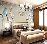 3D Tapeten Fototapeten Handgemalte Magnolienblume, Stift, Blume, Orientalisch Vlies Wand Fototapete Wohnzimmer Schlafzimmer Büro Flur Dekoration Wandbilder XXL Wanddeko