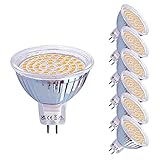 6er-Pack MR16 LED-Glühbirnen,GU5.3 LED-Glühbirne mit Bi-Pin-Sockel, 4 W (entspricht 50 W Halogen), 400 lm, 12 V, 3000 K, 120° Abstrahlwinkel Einbaubeleuchtung, nicht dimmbarer Strahler, Warmweiß