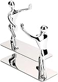 NAKEAH Bücherregal, Bücherregal, kreative Dekoration, Lernregal, Aufbewahrung, Rutschfester Tisch-Organizer, Büro, 2 Stück (Farbe: Silber)