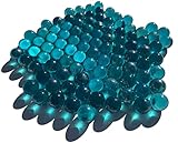 FAIRY TAIL & GLITZER FEE Glaskugeln Durchsichtig Türkis Blau 16mm 500g Murmeln Murmel Dekokugeln Glas Kugel, Weiß