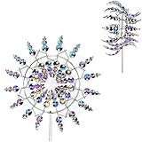 VVLXRIC WindmüHlen Aus Metall, Windspiel FüR Garten, Windrad Garten Deko, Gartengenosse WindmüHle, füR Terrasse Und Garten errassendekoration,Colorful