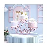 GRFIT Cupcake Ständer Europäisches Dobos-Torte-Display-Regal, Bäckerei-Display-Regal, Geburtstag, Hochzeit, Party, Dekoration, Tisch Cupcake Muffin Dessert Ständer (Color : Roze)