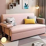 77.2' Convertible Sofa Couch Sleeper with Pull Out Bed and Large Storage Space Modern Fabric Armrest Sofa for Living Room or Bedroom C (D)