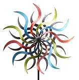 Windrad Windspiel Metall 35 cm Höhe 184 cm bunt 219630 F31