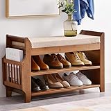 SXFYWYM Schuhwechselhocker Einfacher Türhocker Multifunktionales Schuhregal Sofa Wirtschaftlicher Schuhschrank Doppelschicht Schuhhocker Aufbewahrung Für Eingangsbereich, Diele, Wohnzimmer