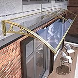 NEZIH Vordach Terrassenüberdachung, Balkon, Garage, Veranda, Markise, Klare Polycarbonatabdeckung/80 * 300Cm/31'*118'