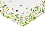 Kamaca Serie WIESENBLUMEN UND Schmetterlinge hochwertiges Druck-Motiv mit Blumen EIN Eyecatcher in Frühling Sommer (Mitteldecke 85x85 cm)