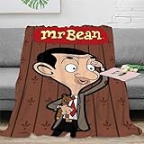 Mr. Bean Kuscheldecke Fleecedecke, 3D Flauschige Weich Und Warm Microfaser Leichte Plüsch Wohndecke Sofadecke/Tagesdecke Für Sofa Und Bett 40x50inch(100x130cm)