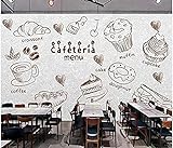 XLMING Küche Café Bar Restaurant Konditorei 3D-Vliestapete für das Badezimmer-430cm×300cm