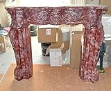 Kaminumrandung Kaminverkleidung'Rokoko marmoriert carararubinrot' Breite140cm Kamin Farbe: Carararubinrot