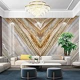 Fototapete Tapete Einfaches Luxus-TV-Haus im nordischen Stil aus Marmor l De Parede Moderne Wandtapete 3D Wandbilder Tapeten Wohnzimmer Schlafzimmer Wand Dekoration 350x256cm Tongshunj2621
