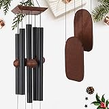 Windspiele für den Außenbereich, tiefer Ton, Gedenk-Windspiele für den Außenbereich, Geschenke für Einweihungsparty/Muttertag/Weihnachten, Gartendekoration (36 Inch Black Wind Chime)