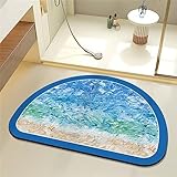 Badezimmerteppich, Badematte Rutschfest, Duschmatte Rutschfest, Duschvorleger, Badvorleger Badteppich Rutschfest Waschbar Teppich Badezimmer, Bathroom Mat, Bath Mat Mats, Bad Teppich, Himmel-80x150cm