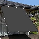 Sonnensegel Wasserdicht Rechteckig 1.5 x 2.6 m Reißfest 98% Windschutz Quadrat Sonnensegel mit Spannseilen für Garten Outdoor,Anthrazit, Dunkelgrau