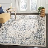 Safavieh Charleston Collection CHL411A Orientalischer Teppich, 90 x 152 cm, Elfenbein/Marineblau