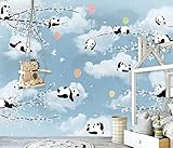 Kinderwandbild 3d Fototapete Cartoon Tiermuster Tapete Für Schlafzimmer Wohnzimmer Moderne Wanddekoration Tapete,3D-Hintergrundbild,400X280CM