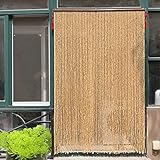 Bambusperlen Vorhang Tür Hängende Perlen Bambus Türvorhang Holzperlenvorhang Fadenvorhang Insektenschutz Dekovorhang Raumteiler,für Türen,Wohnzimmer,mit Zubehör,Anpassbar (110 strands 110x150cm)