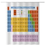 getDigital Periodensystem Duschvorhang aus beliebter Nerd WG - Anti-Schimmel Badewannen-Vorhang aus Polyester - 180 x 200 cm