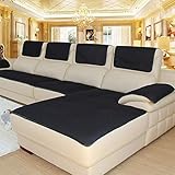 Dick Anti-rutsch Sofa Abdeckung, Multi-Size Sofa Schutz schonbezug, Sofabezüge,Sofa Arm Covers, Sofa Überwürfe Für ledersofa Verkauft in stück -schwarz 60x60cm(24x24inch)