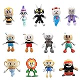 13 Stücke 23 ~ 27 cm Big Size Game Cuphead Plüschtier Mugman der Teufel Legendäre Kelch König Würfel Stofftiere für Kinder