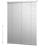 Ohne Werkzeug Ohne Bohrer Schnurlos Jalousien für Fenster, Lichtfilterung Aluminium Fenster Jalousien Verstellbare Lamellen Jalousien Innenmontage Raumverdunkelung Jalousie,Grau,80Wx180L(cm)