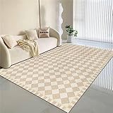 AU-OZNER Teppich Wohnzimmer Hellgelber Teppich, Sofa verblasst Nicht, Krabbel Matte ist leicht zu saugen Teppichkleiner Teppich,Hellgelb,180x280cm