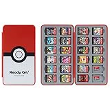 Vicloon Aufbewahrungsbox für Switch Spielkarten Kompatibel Nintendo Switch OLED Modell/Switch Lite,24 in 1 Game Card Genrics Speicherkarten Spiele Tasche Organizer - Rot Elfe