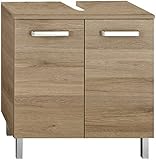 Pelipal Waschbeckenunterschrank Quickset 313 in Sanremo Eiche Terra quer Nachbildung, 60 cm breit | Waschbeckenschrank ohne Waschbecken mit 2 Türen