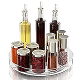 pickpiff Schrank Organizer für Kühlschrank, Drehteller Kühlschrank, Lazy Susan Drehtablett, Kühlschrank Organizer Set, gewürzregal drehbar für Badezimmer, 23.5CM