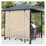 XJJUN Sonnenschutzrollos, Sichtschutz Außenrollo Atmungsaktives Cool Down Markise, Für Gartenpavillon Pergola (Color : Beige, Size : 1x1.8m)