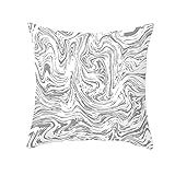 Kissenbezüge 40X40 Herbst, Zierkissen Bett Polyester Kissenbezug 1Stück Steinmuster Weiß Grau für Stuhl Sofa Wohnzimmer Schlafzimmer