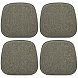 TANYOO 4er Set Stuhlkissen 40x38 cm Sitzkissen Stuhl mit Samtbezug Rutschfestes Waschbares Sitzauflage für Stühle im Büro Outdoor Indoor Garten 40x38cm (Kaffeebraun)