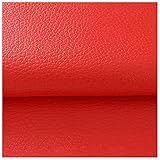 Kunstleder 0.7mm Dickes Leder Lychee Pu-Leder Stoff Meterware Restaurant Stühle Sofas Autositze Stoff 100x140cm Schwarz Kunstleder Nähen Diy Tasche Sofa Möbel Mate(Size:1x1.4M/3.3x4.6FT,Color:rot)