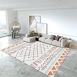 RUGMRZ Teppich Wetterfest Area Rug Orange kreativer Wohnzimmer Teppich Modernes Design Multi-Größe Kuschel Teppich 150 x 200 cm