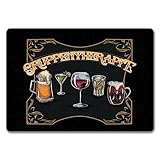 speecheese Gruppentherapie Fußmatte in 35x50 cm ohne Rand im Vintage-Look EIN dekorativer Türvorleger für Männer Alkohol Fußabtreter Bier Türmatte Wein