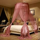 HTRNDDFF Dreitüriges Zimmer, hängendes Moskitonetz, einzelne Tür, Bodenaufhängung, Kuppel, Moskitonetz, Heimdekoration, Himmelbett, Vorhang, Farbe, 4–3 Türen, 2,0 m (6,6 Fuß) Bett